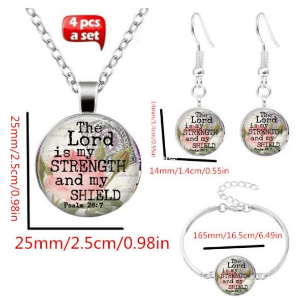 The Lord is my Strength Jewelry Set - Image 5