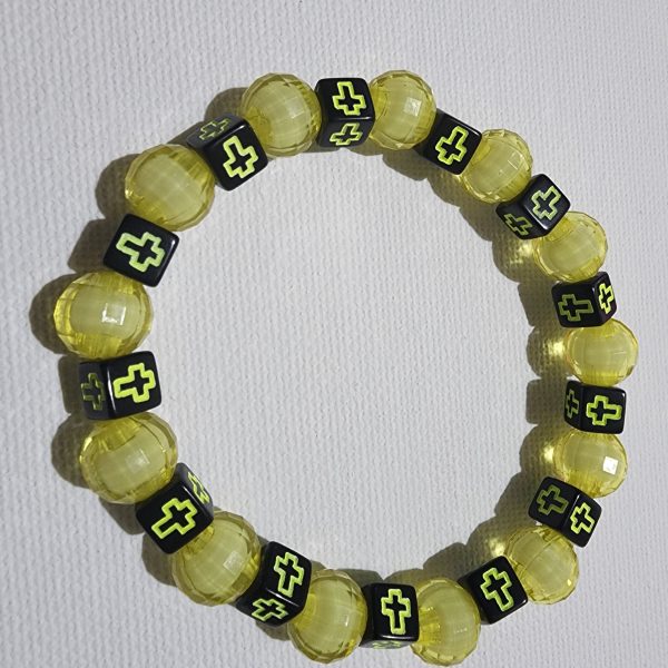 Square Bead Bracelet Yellow