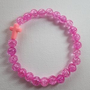 Pink Cross Bracelet