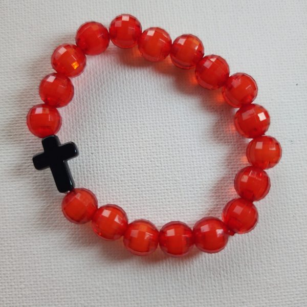 Black Cross Red Bracelet