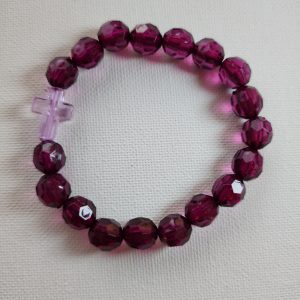 Maroon Purple Cross Bracelet