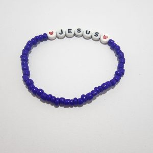 Dark Blue Jesus Love Bracelet