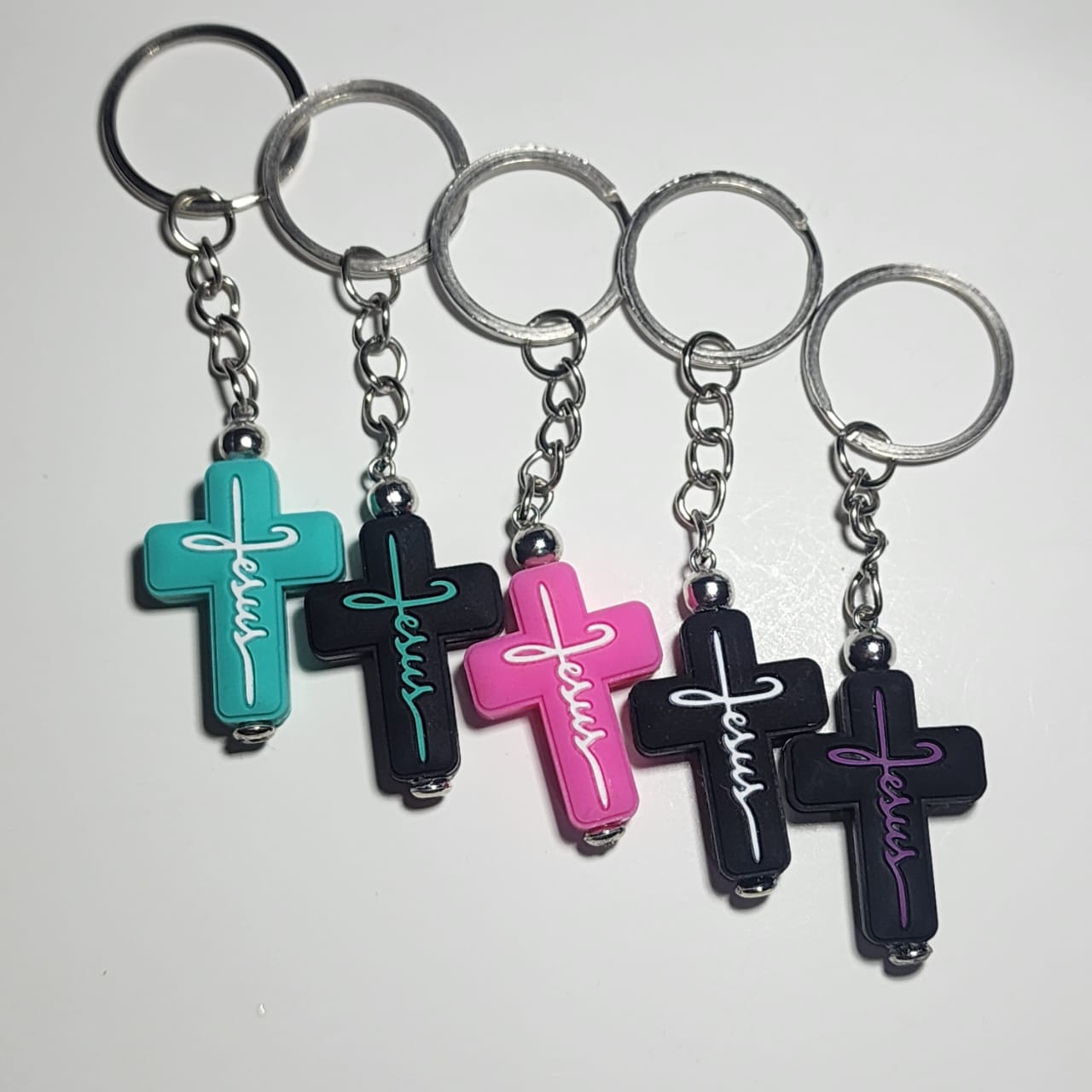 Jesus Cross Keychain – Inspirational Christian Keyring