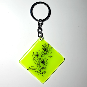 Flower Square Keyring