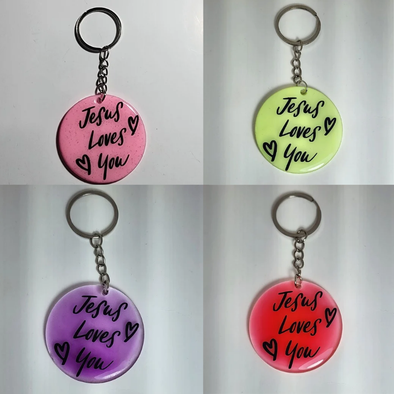 Jesus Loves You Ass Colours Keyring