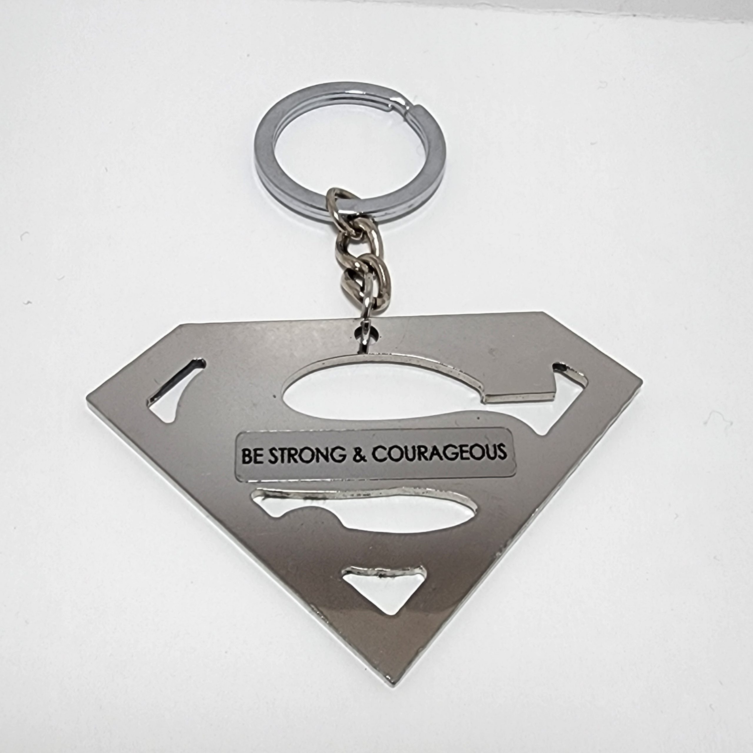 Strong and Courageous Keyring